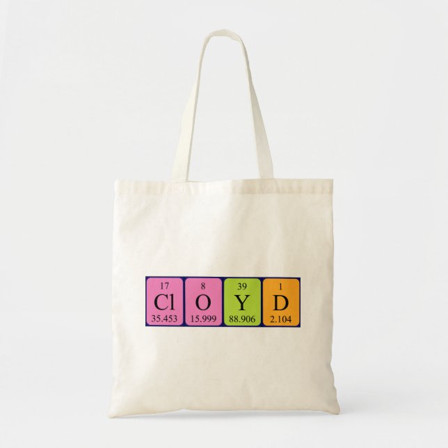 Cloyd Period bord namn tote bag Tygkasse (Framsidan)