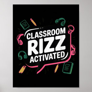 Clroom Rizz Aktiverat, Gen Z Alpha, Tillbaka Till Poster