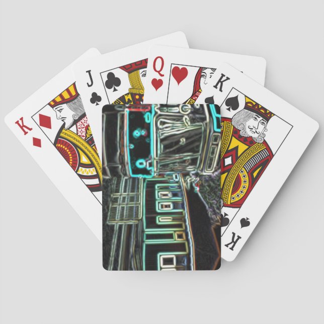 CLRV Neon at stn Poker Playing Cards Casinokort (Baksidan)