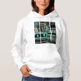 CLRV Neon på stn Women's Basic Hooded Sweatshirt T Shirt