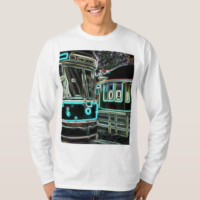 CLRV Neon vid Manar Basic Långärmad T- Shirt T (Framsida)
