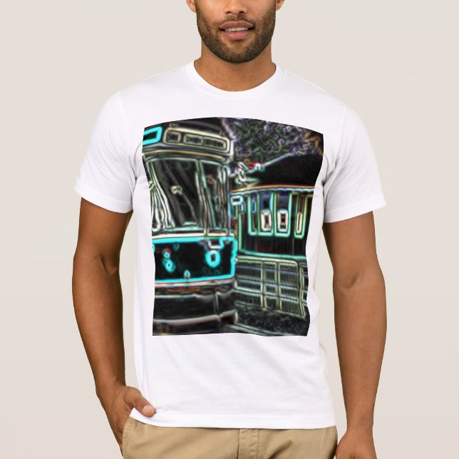 CLRV Neon vid Manar Kortärmad T- Shirt T (Framsida)