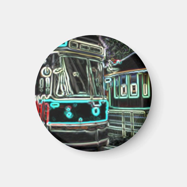 CLRV Neon vid stångcirkelmagnet Magnet (Framsidan)