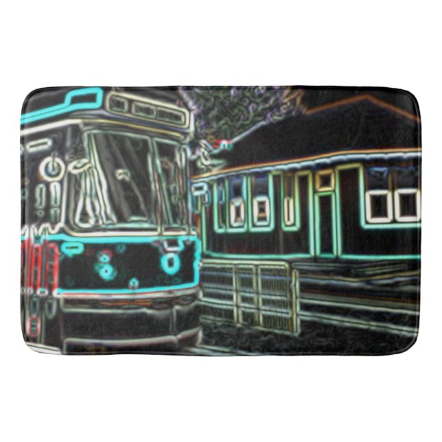 CLRV Neon vid stn Large Bath Mat Badrumsmatta (Framsidan)