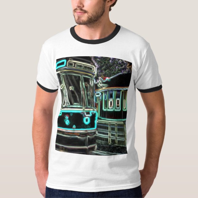 CLRV Neon vid stn Manar Basic Ringer T- Shirt T Shirt (Framsida)