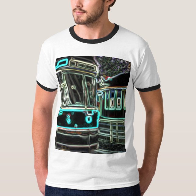 CLRV Neon vid stn Manar Basic Ringer T- Shirt T Shirt (Framsida)