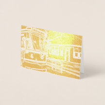CLRV Neon vid stn Mini Vågrät Foil Gift Märkre
