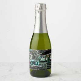 CLRV Neon vid stn Mini Vin Flaska-etikettset (6 pk