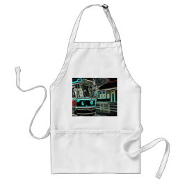 CLRV Neon vid stn Standard White Apron Förkläde