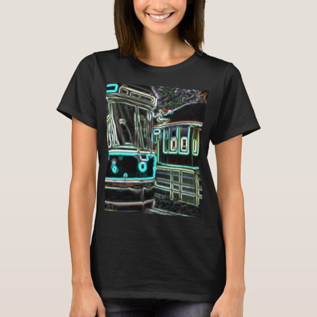 CLRV Neon vid stn Womens Basic T-Shirt (Framsida)