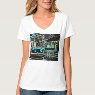 CLRV Neon vid stn Womens V-Nacke T-Shirt