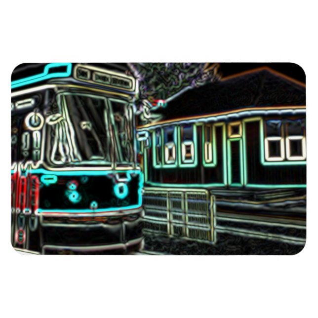 CLRV Neon vid stopp för flexibel fotomagnet Magnet (Horisontell)