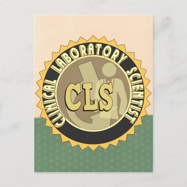 CLS-BADGE - KLINISK LABORATORIEVETENSKAP VYKORT (Framsida)