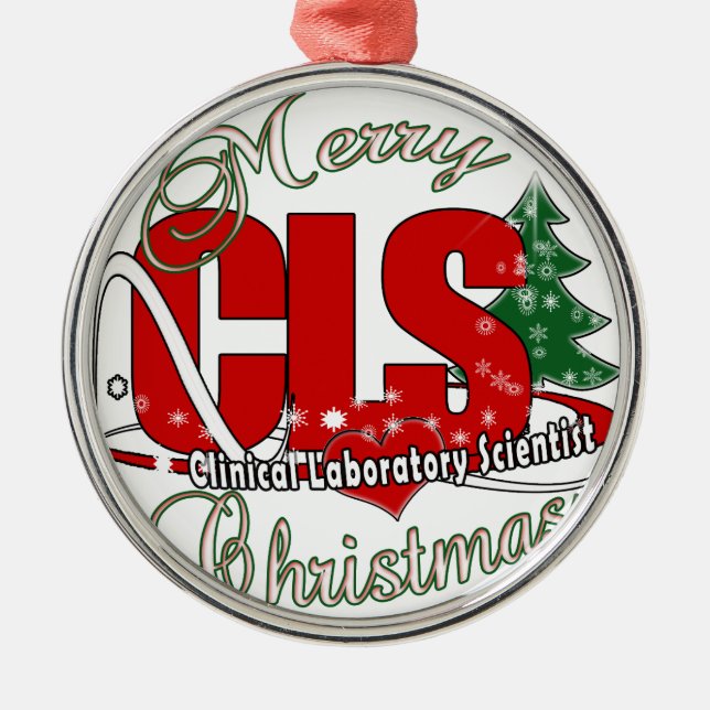 CLS CHRISTMAS Clinical Laboratory Scientist Julgransprydnad Metall (Framsidan)