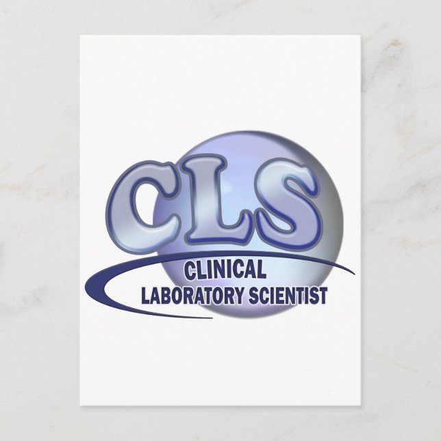CLS FunBlue-LOGOTYP - VETENSKAPLIG KLINISK LABORAT Vykort (Framsida)