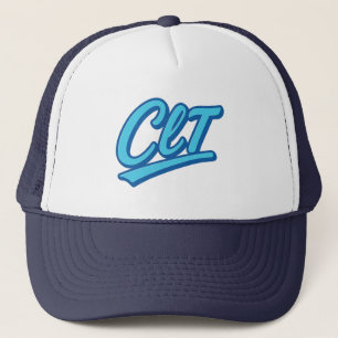 CLT Charlotte Airport Code Design - Carolina Blue Keps