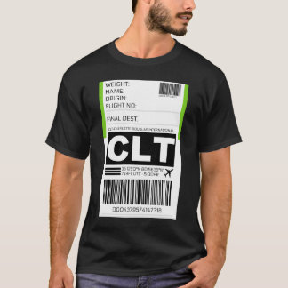 Clt Charlotte Douglas Internationell flygplats Lug T Shirt