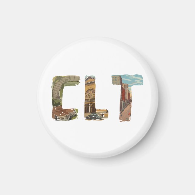 CLT Charlotte North Carolina magnet (Framsidan)