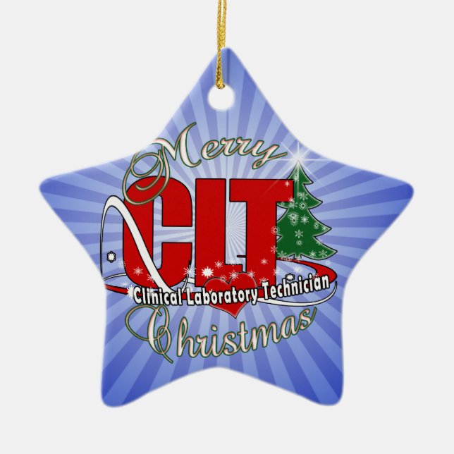 CLT CHRISTMAS Klinisk laboratorietekniker Julgransprydnad Keramik (Framsidan)