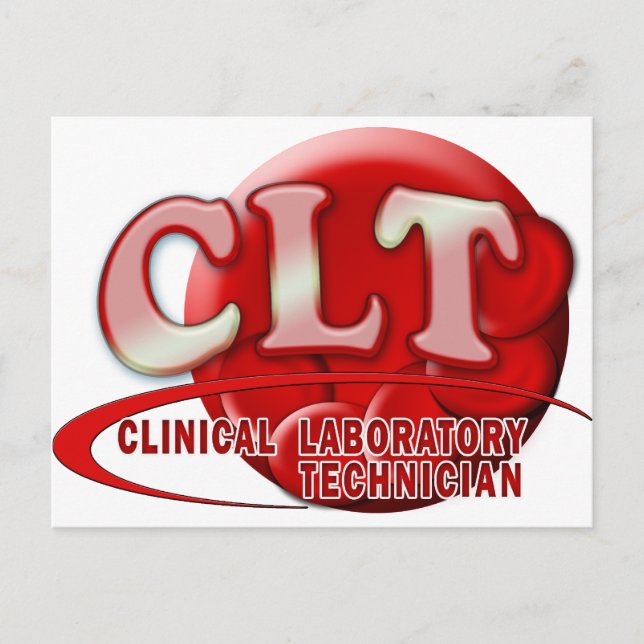 CLT CLINICAL LABORATORY TECHNICIAN SWOOSH LOGOTYP VYKORT (Framsida)