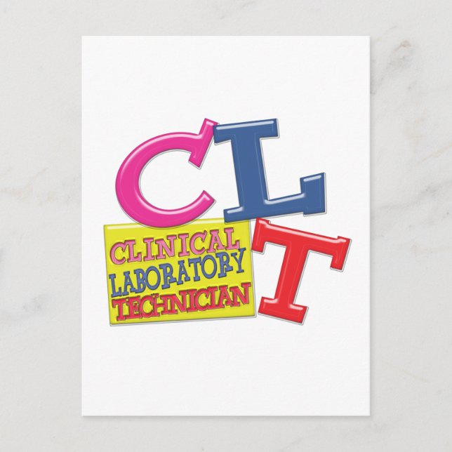 CLT WHIMSICAL BREV CLINICAL LABORATORY TECH VYKORT (Framsida)