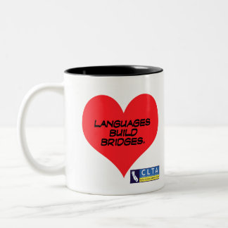 CLTA Zazzle Heart- Languster Bygger bryggor Två-Tonad Mugg