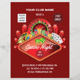 Club Casino Nattfest personlig tillägg foto Reklamblad