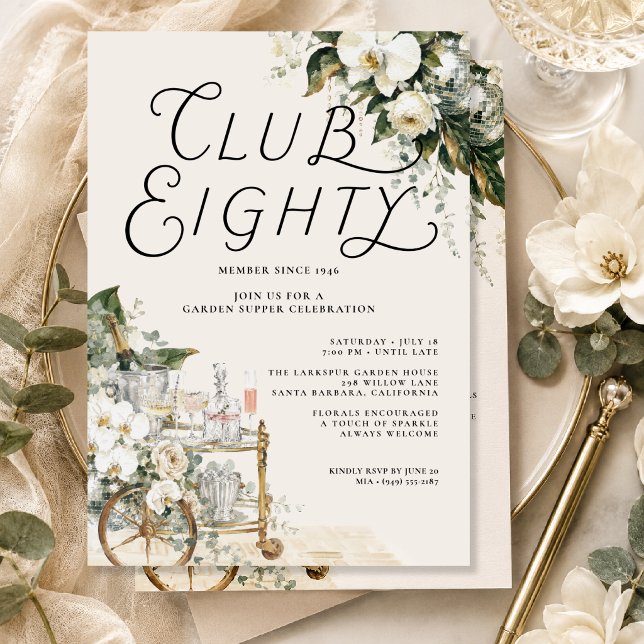 Club Eighty Grand Hotel 80-årsfirande Inbjudningar (Skapare uppladdad)