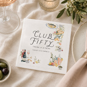 Club Fifty Trädgårds Middag Cocktail Servetter