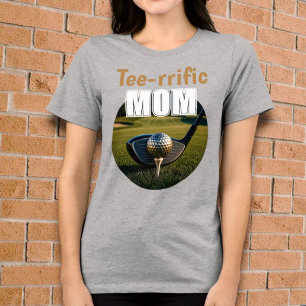 Club, Golfboll På Tee Fram T-Shirt Design