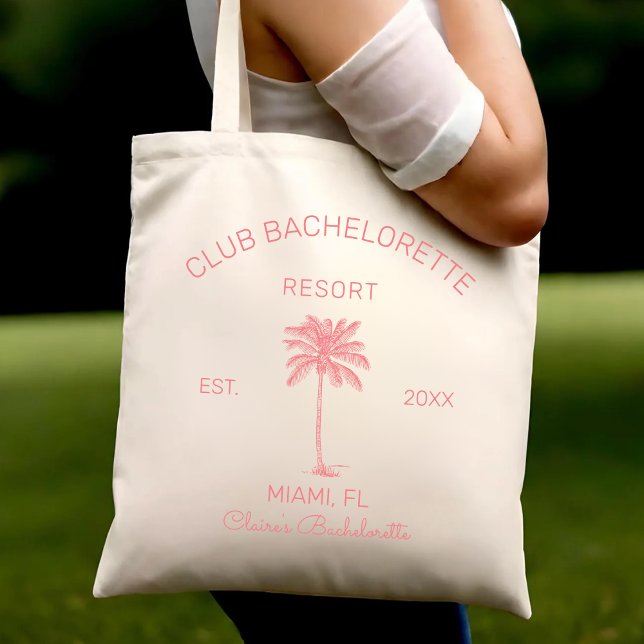 Club Sängkammare Palm Beach Destination Bröllop Tygkasse (Skapare uppladdad)