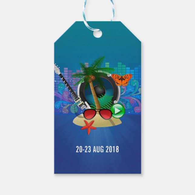 Club Sommar Musik Festival lägg till logotyp Presentetikett (Framsidan)