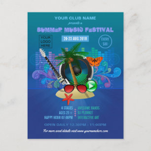 Club Summer Music Festival lägg till logotyp rekla Vykort
