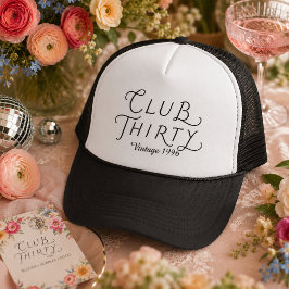 Club Thirty Personlig Födelsedags-Truckerhatt Keps