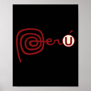 Club Universitario De Deportes Peru Fotboll Soccer Poster