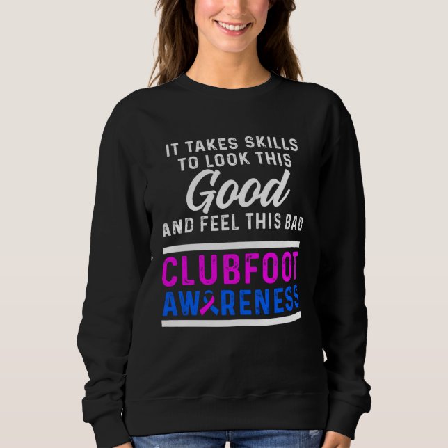 Clubfoot Awareness Warrior Feel CTEV TEV Survivor T Shirt (Framsida)