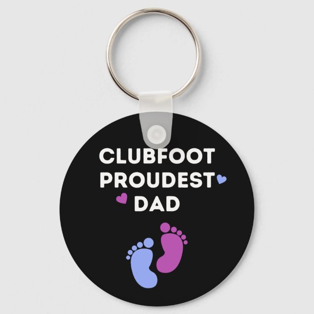 Clubfoot Proudest Pappa Nyckelring (Framsida)