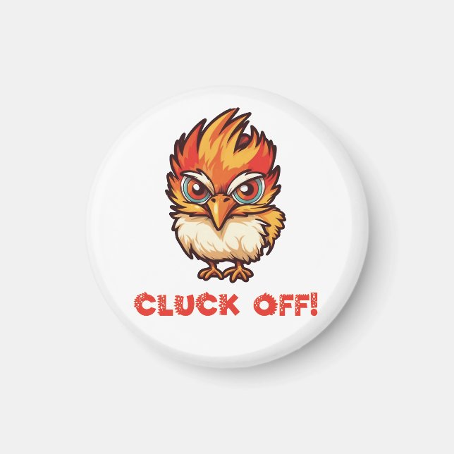 Cluck Av| Funny Chicken Magnet (Framsidan)