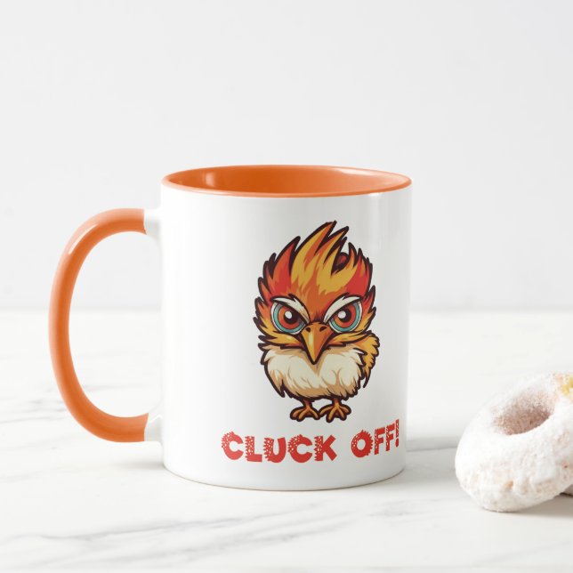 Cluck Av| Funny Chicken Mugg (Med munk)