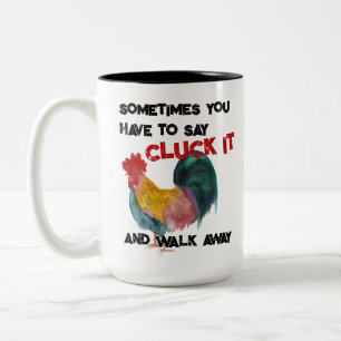 Cluck It Funny Farm Tupp Två-Tonad Mugg