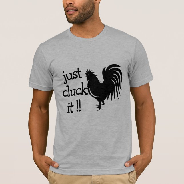 Cluck IT, Lusnyj Ordlek Cock-Tupp T Shirt (Framsida)