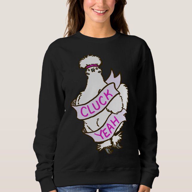Cluck Ja Silkie Chicken T Shirt (Framsida)