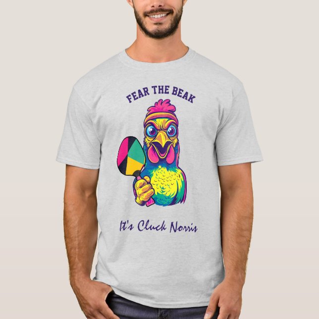 Cluck Norris. Pickleball Legend T Shirt (Framsida)
