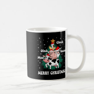 Cluck Oink Baa Moo Farm Animal Julgran Merr Kaffemugg