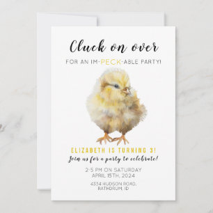 Cluck on over för en födelsedagsfest som kan använ inbjudningar