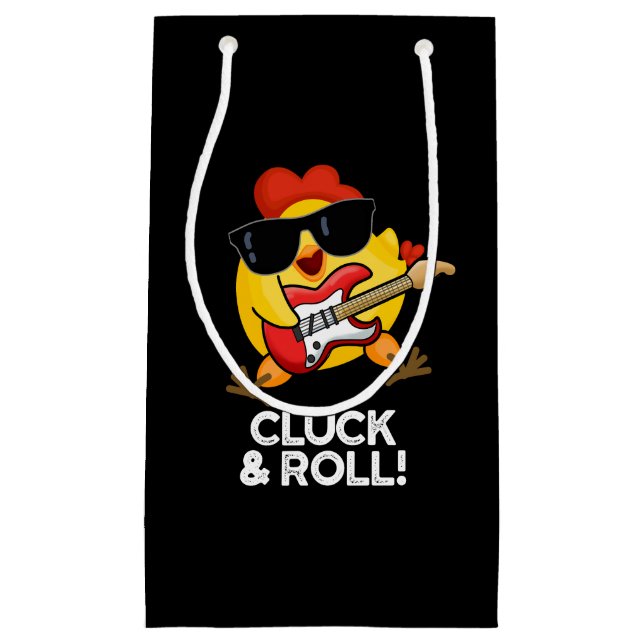 Cluck & Roll Funny Chicken Pun Mörk BG (Framsidan)