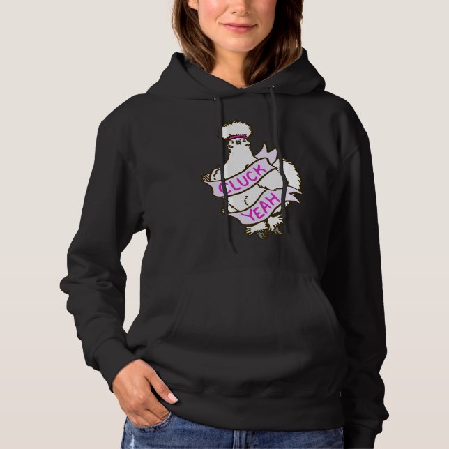 Cluck Yeah Silkie Chicken   T Shirt (Framsida)