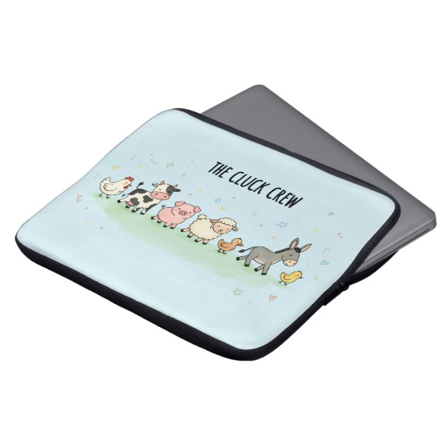 "Cluckgänget" Laptop Fodral (Framsida topp)