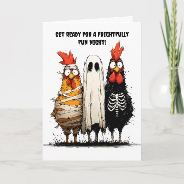 Cluckin’ Creepy Halloween Bash Inbjudan (Framsida)