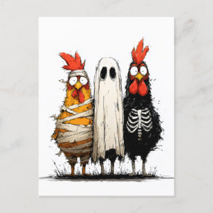 Cluckin’ Creepy Halloween Bash Vykort
